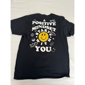 Eighty Eight Unisex T-shirt Positive Mindset Logo - BLACK - LG (NEW)